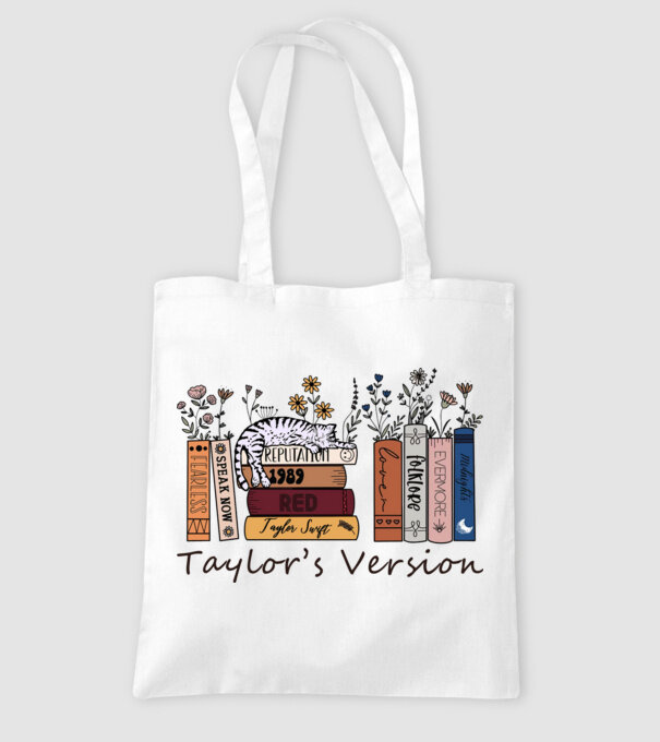 Eras tour books color cat model alb pe tricou
