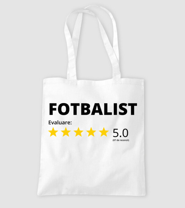 Evaluare 5 FOTBALIST model alb pe tricou