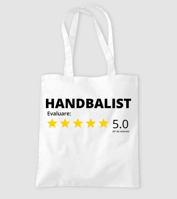 Evaluare 5 HANDBALIST model alb pe tricou