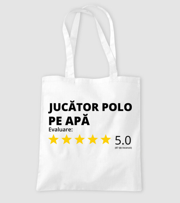 Evaluare 5 JUCĂTOR POLO PE APĂ model alb pe tricou
