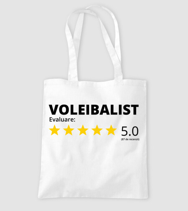 Evaluare 5 VOLEIBALIST model alb pe tricou