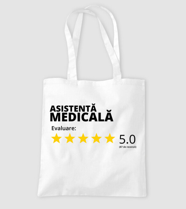 Evaluare - ASISTENTĂ MEDICALĂ model alb pe tricou