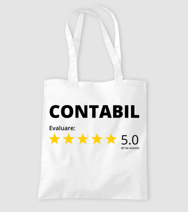Evaluare - CONTABIL model alb pe tricou