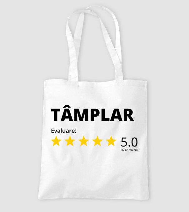 Evaluare - TÂMPLAR model alb pe tricou