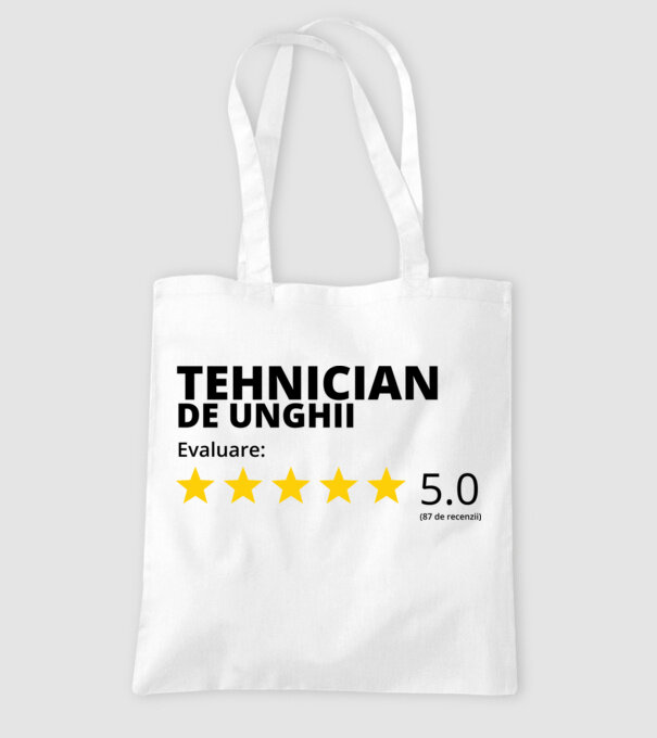 Evaluare - TEHNICIAN DE UNGHII model alb pe tricou