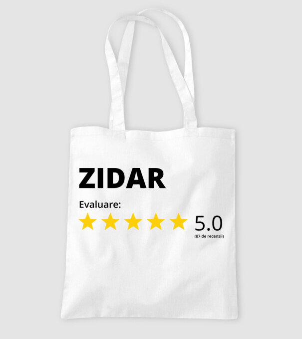 Evaluare - ZIDAR model alb pe tricou