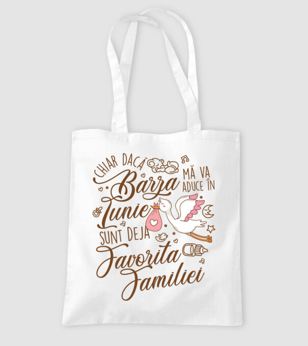 Favorita familiei IUNIE model alb pe tricou