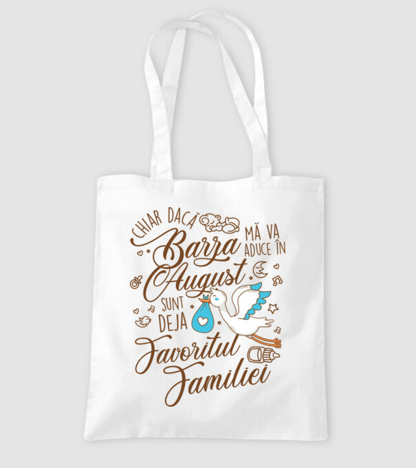 Favoritul familiei AUGUST model alb pe tricou