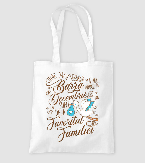 Favoritul familiei DECEMBRIE model alb pe tricou