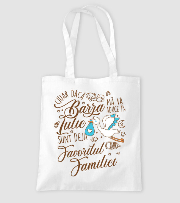 Favoritul familiei IULIE model alb pe tricou