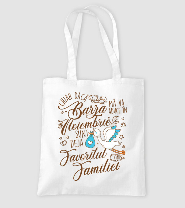Favoritul familiei NOIEMBRIE model alb pe tricou