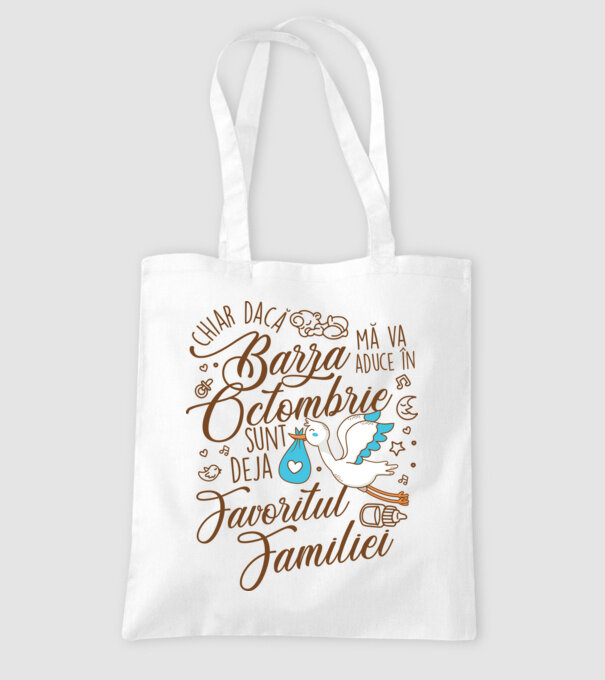Favoritul familiei OCTOMBRIE model alb pe tricou