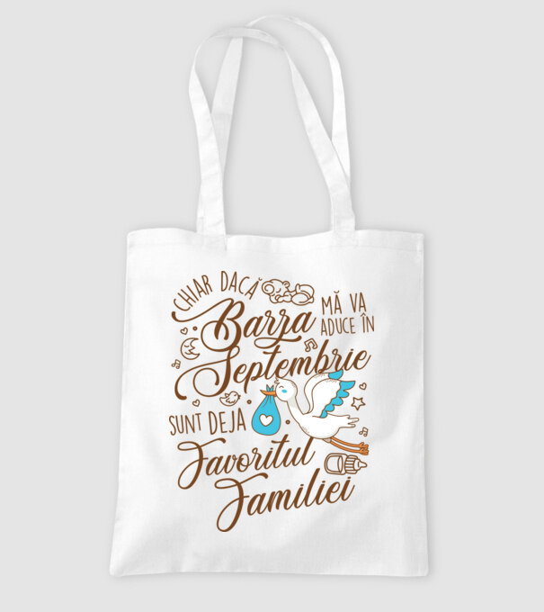 Favoritul familiei SEPTEMBRIE model alb pe tricou
