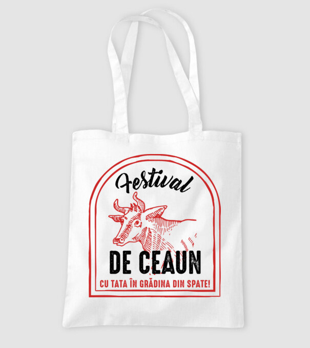 Festival de ceaun - cu tata în grădina din spate! model alb pe tricou