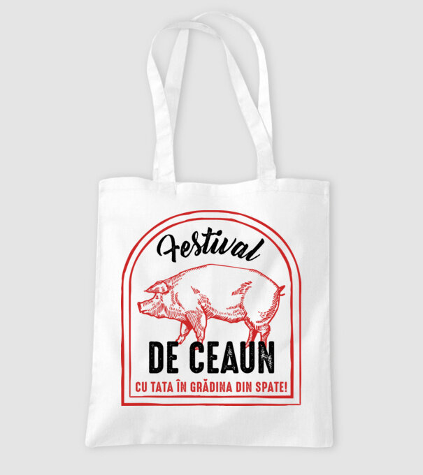 Festival de ceaun - cu tata în grădina din spate! model alb pe tricou
