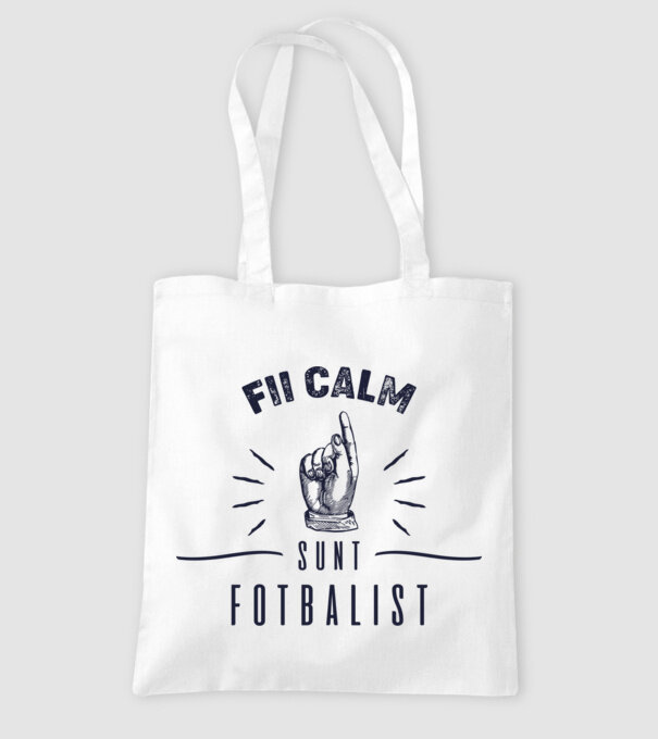 Fii calm, sunt FOTBALIST model alb pe tricou