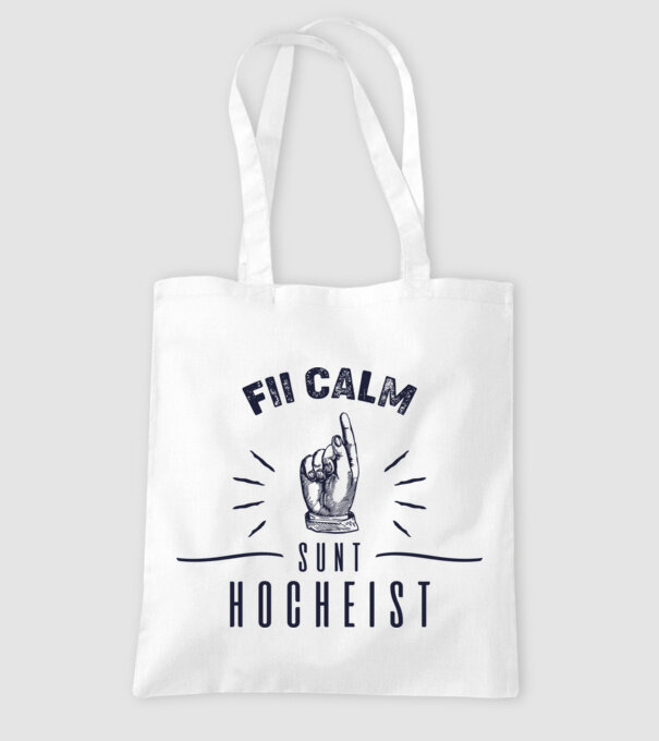 Fii calm, sunt HOCHEIST model alb pe tricou