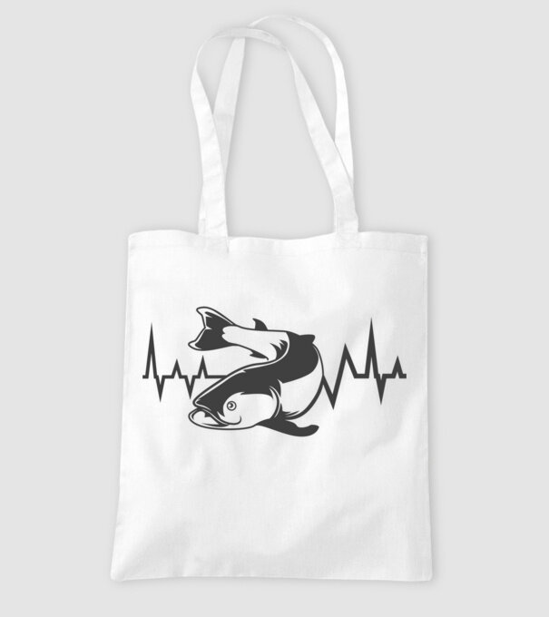 Fish model alb pe tricou