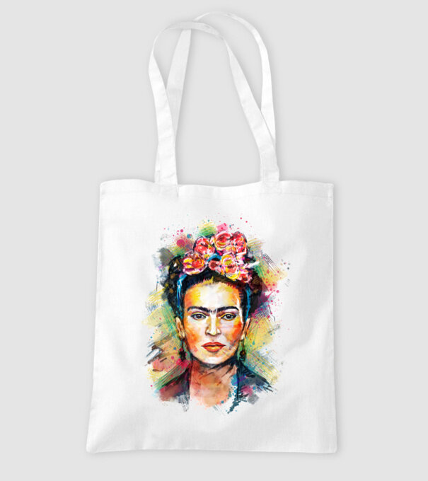 Frida Kahlo model alb pe tricou