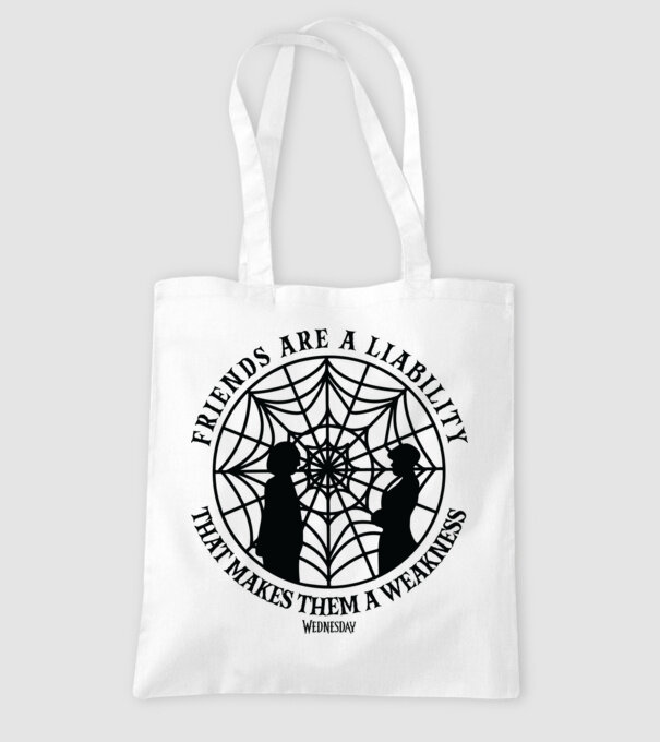 Friends are liability model alb pe tricou