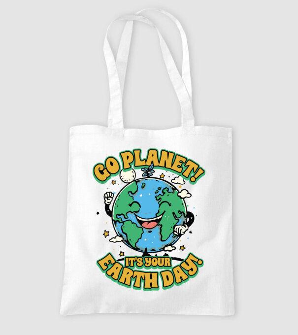 Go planet model alb pe tricou