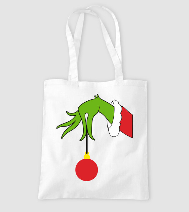 Grinch hand model alb pe tricou