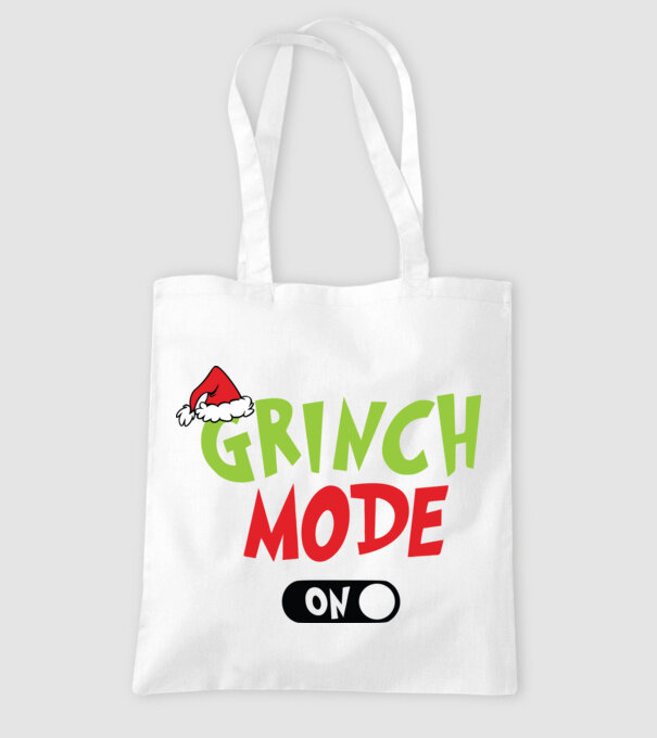 Grinch Mode model alb pe tricou
