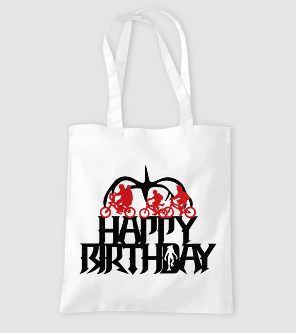 happy birthday stranger things model alb pe tricou