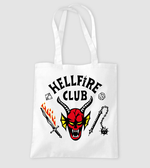 HELLFIRE CLUB model alb pe tricou
