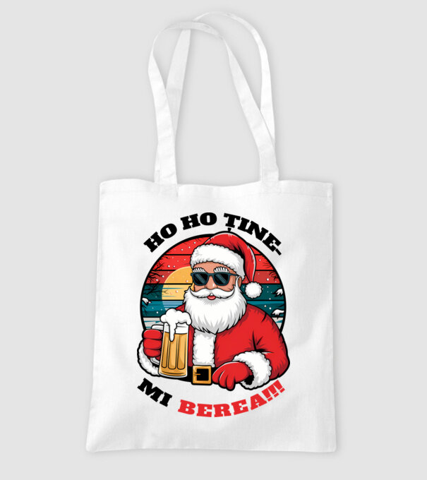 Ho ho ține mi berea! alb model alb pe tricou