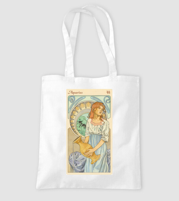 Horoscop Tarot VARSATOR model alb pe tricou
