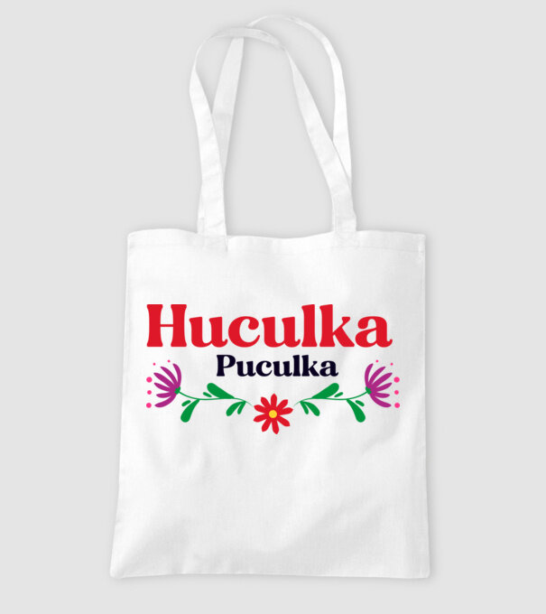 Huculka Puculka model alb pe tricou