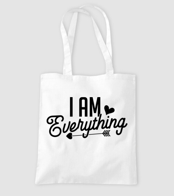I am everything model alb pe tricou