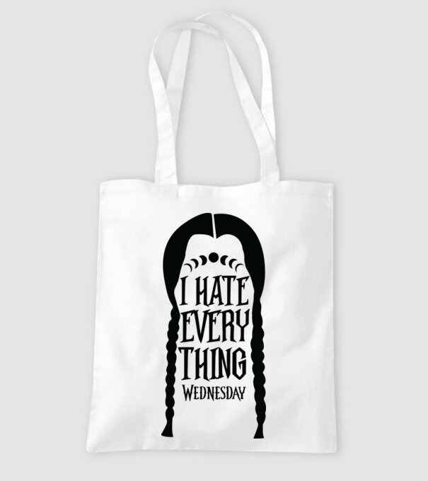  I hate everything model alb pe tricou
