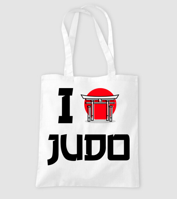 I love Judo model alb pe tricou