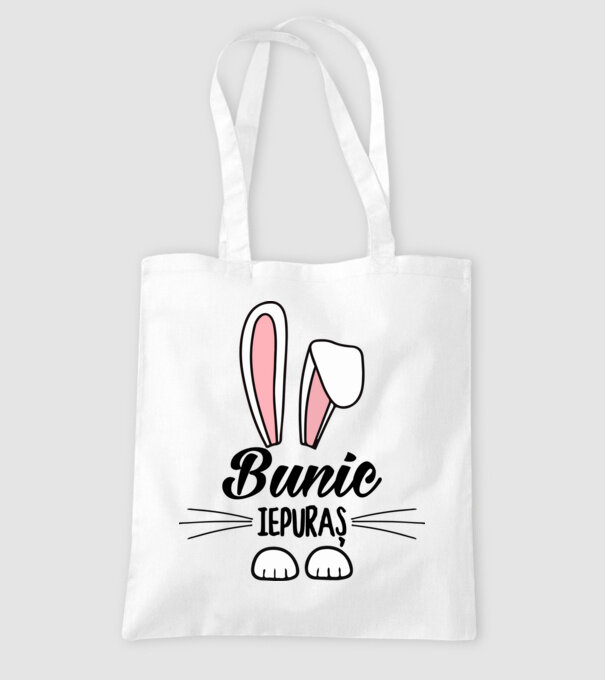 iepuraș bunic model alb pe tricou