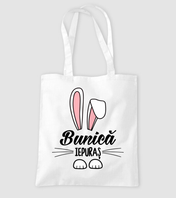 iepuraș bunică model alb pe tricou