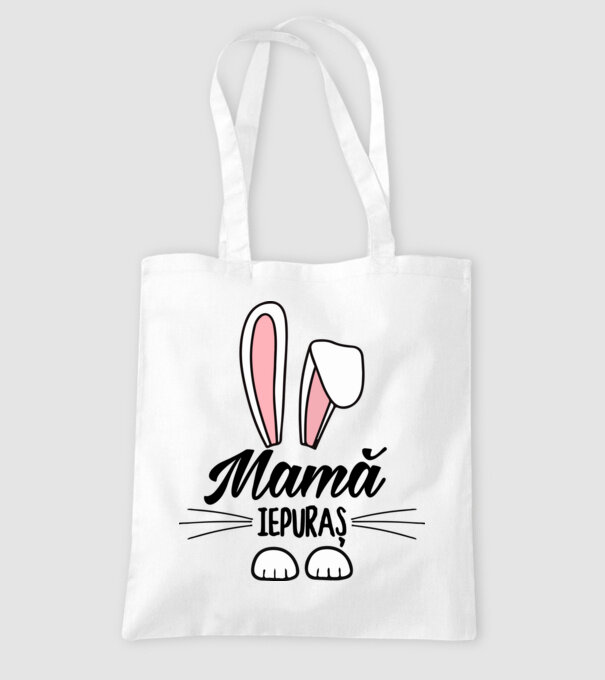 iepuraș mamă model alb pe tricou