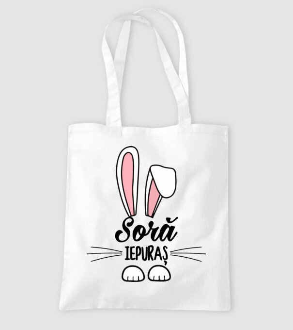 iepuraș soră model alb pe tricou