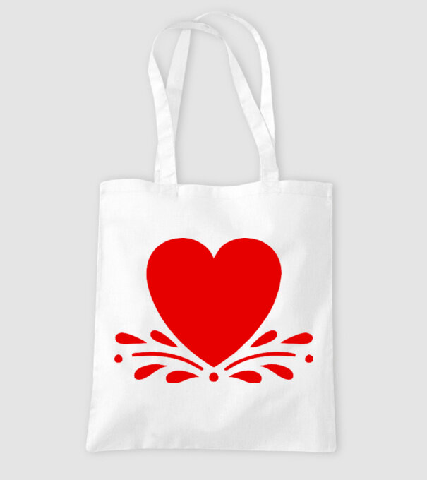 inimă Valentine model alb pe tricou