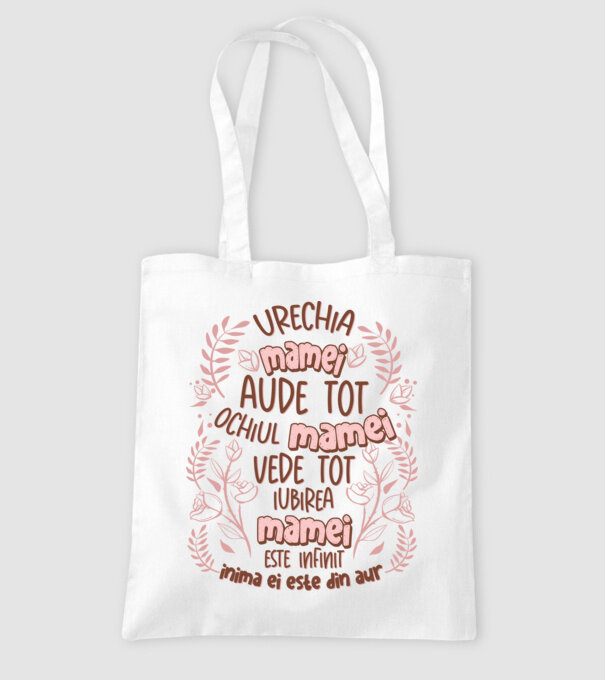 Iubirea mamei este infinit model alb pe tricou