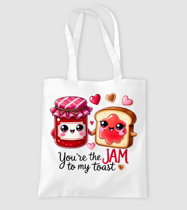 Jam to my Toast model alb pe tricou