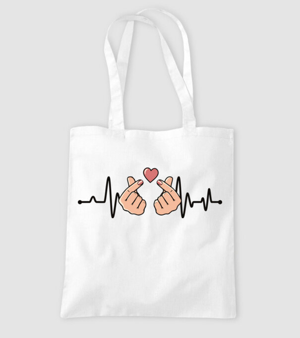 Kpop heartbeaT model alb pe tricou
