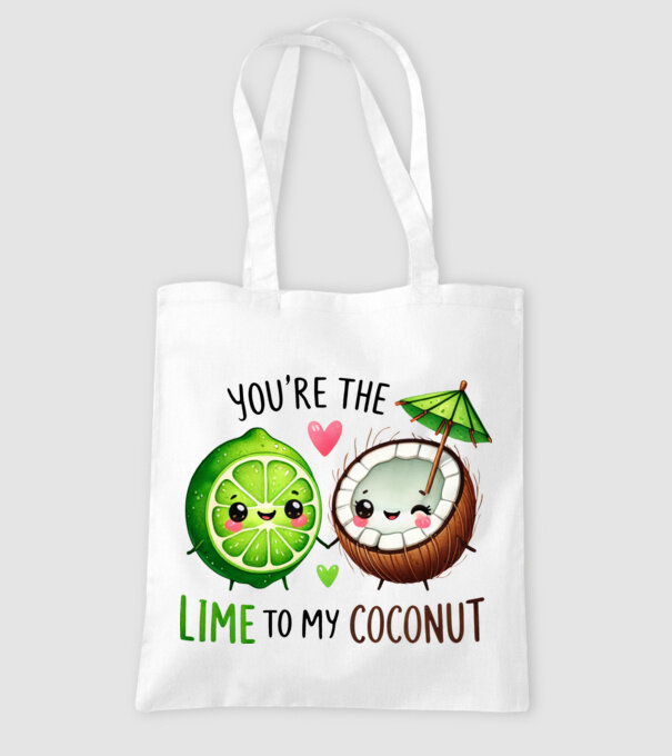 Lime to my Coconut model alb pe tricou