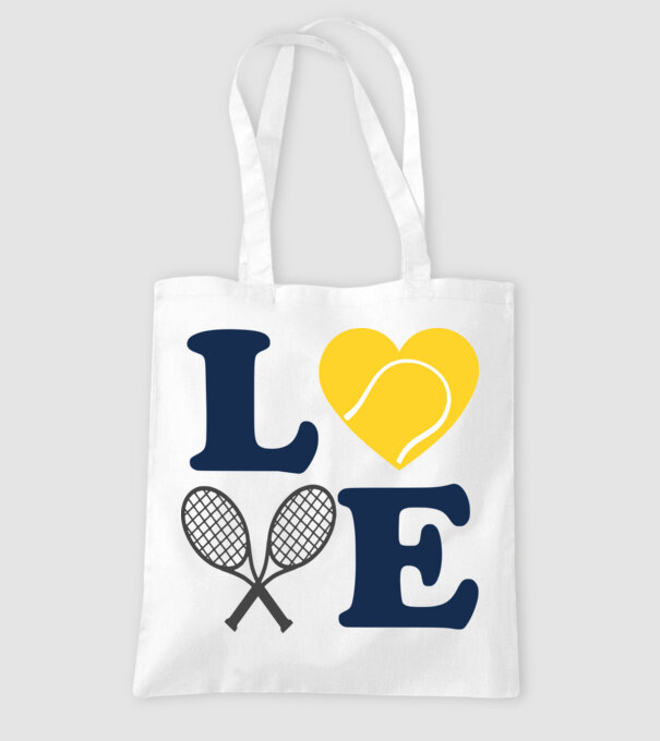 LOVE Tennis model alb pe tricou