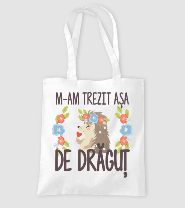 M-am trezit așa de drăguț model alb pe tricou