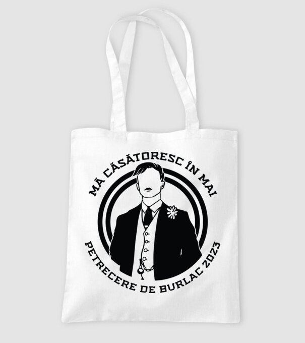 mă căsătoresc în mai - petrecere de burlac model alb pe tricou