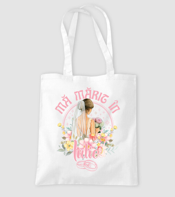 mă mărit - în iulie model alb pe tricou