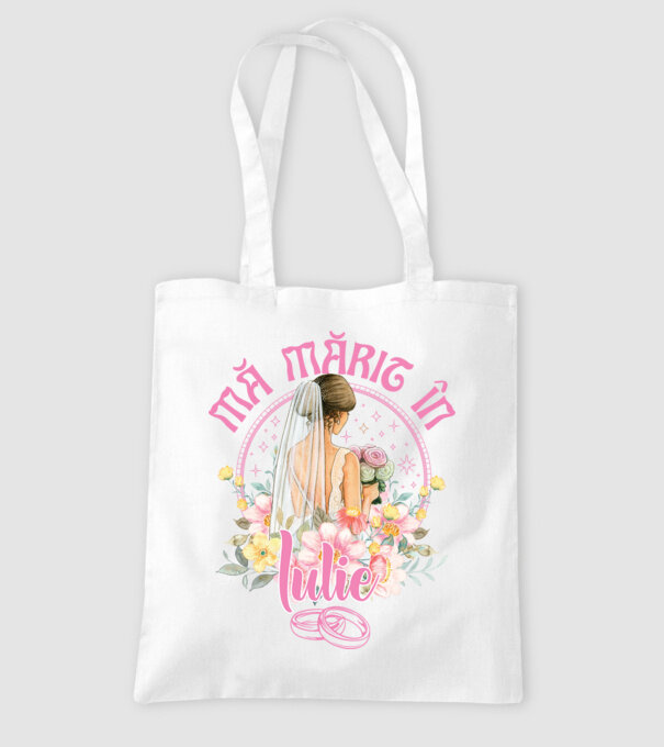 mă mărit - în iulie model alb pe tricou