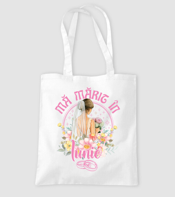 mă mărit - în iunie model alb pe tricou